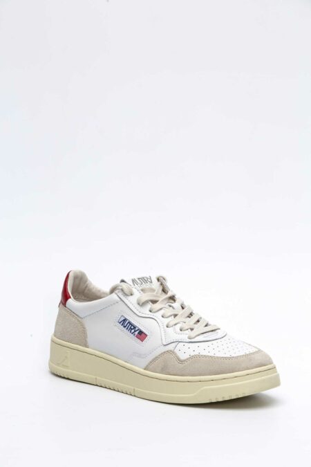 AUTRY-SNEAKERS MEDALIST LOW IN PELLE E SUEDE-AUAULMLS43P2 WHITERED 45