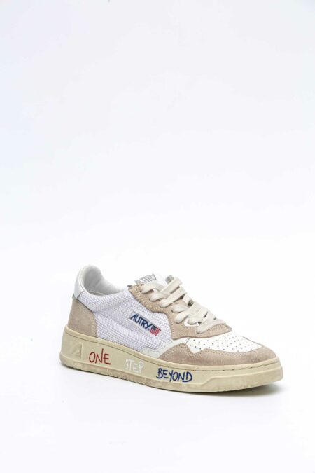 AUTRY-SNEAKERS MEDALIST LOW IN PELLE E MESH-AUAULWDW01 WHITE 36