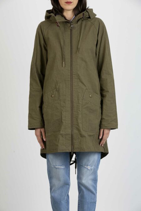 BARBOUR-TRENCH CLEVEDON-BBLSP0056LSP OLIVE 14