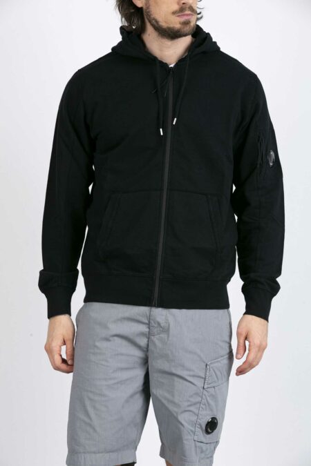 CP COMPANY-HOODIE AND ZIP-CPSS034A002246G BLACK XL