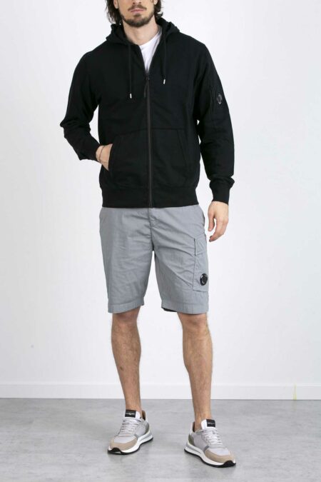 CP COMPANY-HOODIE AND ZIP-CPSS034A002246G BLACK XL