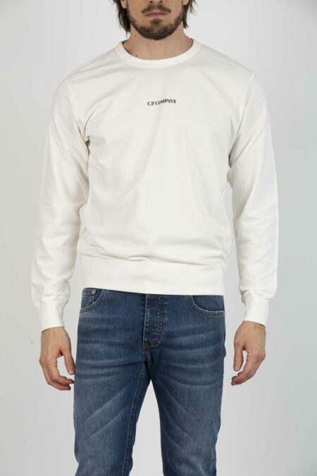 CP COMPANY-SWEATSHIRT WITH LOGO-CPSS187A002246G WHITE M