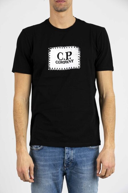 CP COMPANY-T-SHIRT IN JERSEY-CPTS042A005100W BLACK S
