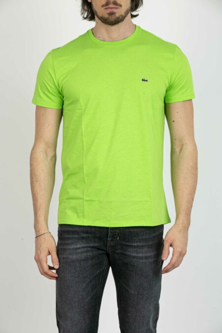 LACOSTE-T-SHIRT GIROCOLLO IN JERSEY-LCTH6709 MENTA 7