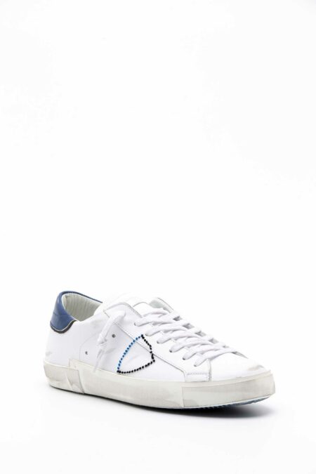 PHILIPPE MODEL-SNEAKERS PRSX VEAU BRODERIE BLANC BLUETTE-PHPRLUVB17 BIANCA 45