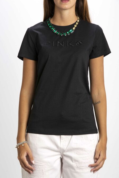 PINKO-T-SHIRT MARCELLE IN JERSEY-PKMARCELLE BLACK XS