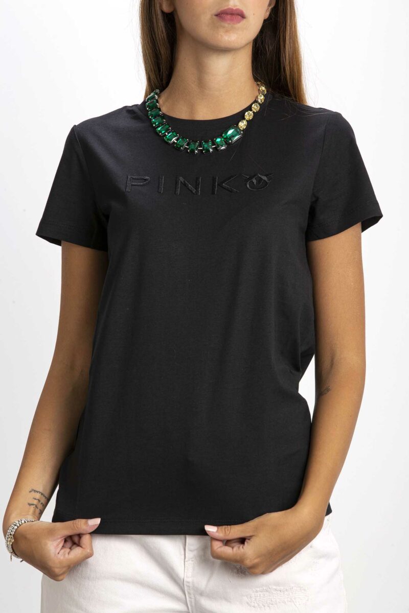PINKO-T-SHIRT MARCELLE IN JERSEY-PKMARCELLE BLACK XS
