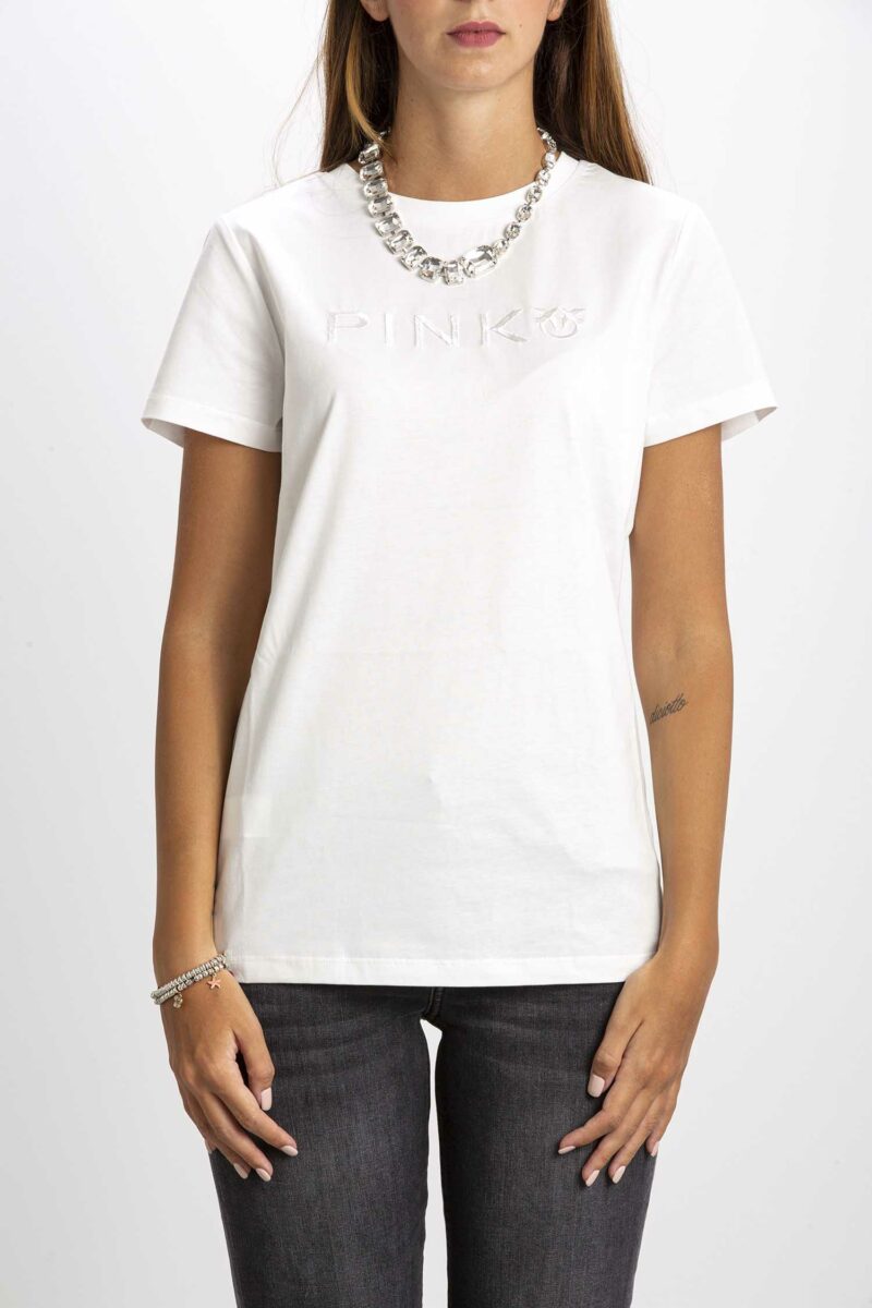 PINKO-T-SHIRT MARCELLE IN JERSEY-PKMARCELLE WHITE S