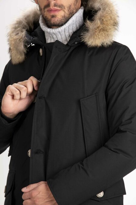 WOOLRICH-ARCTIC DETACHABLE FUR PARKA-WLWOOU0482MRUT0001A3 BLACK XXL