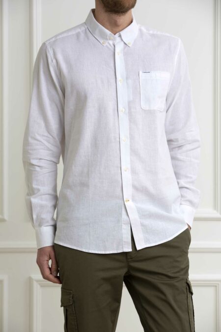 BARBOUR-CAMICIA NELSON TAILORED-BBMSH5090MSHP24 WHITE XXL