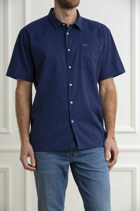 BARBOUR-CAMICIA NELSON S/S-BBMSH5093MSH INDIGO XXL