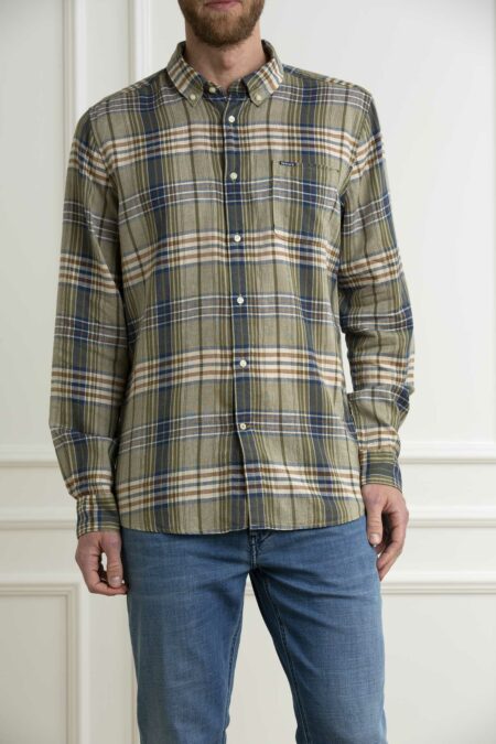 BARBOUR-CAMICIA LANESKIN TAILORED-BBMSH5296MSH OLIVE XL