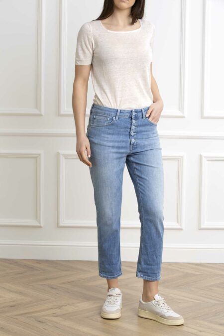DONDUP-JEANS KOONS GIOIELLO DONNA-DDDP268BDS0145GU7 USED 28