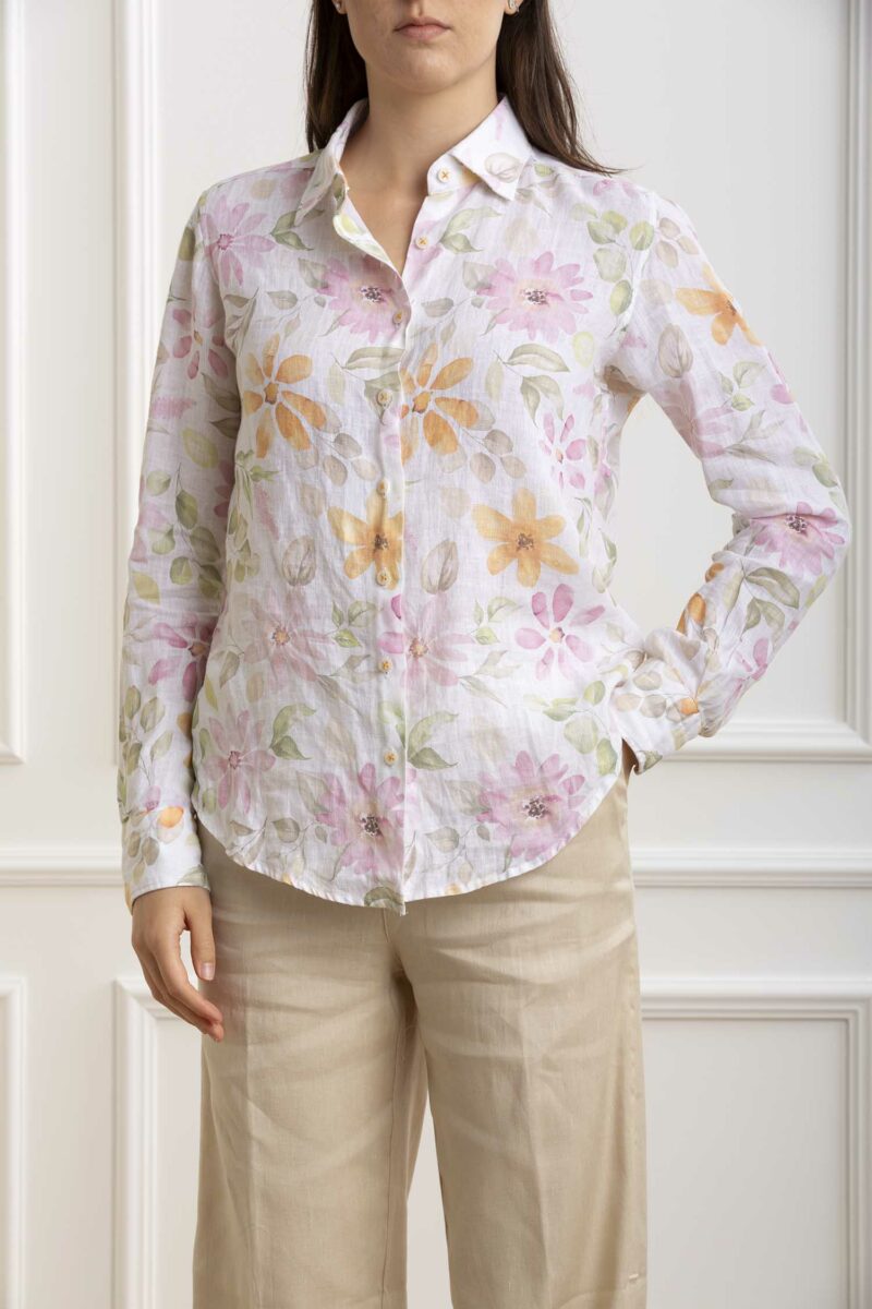 BASTONCINO-CAMICIA STAMPA ACQUERELLO-BASPAOLAD801 FANTASIA S