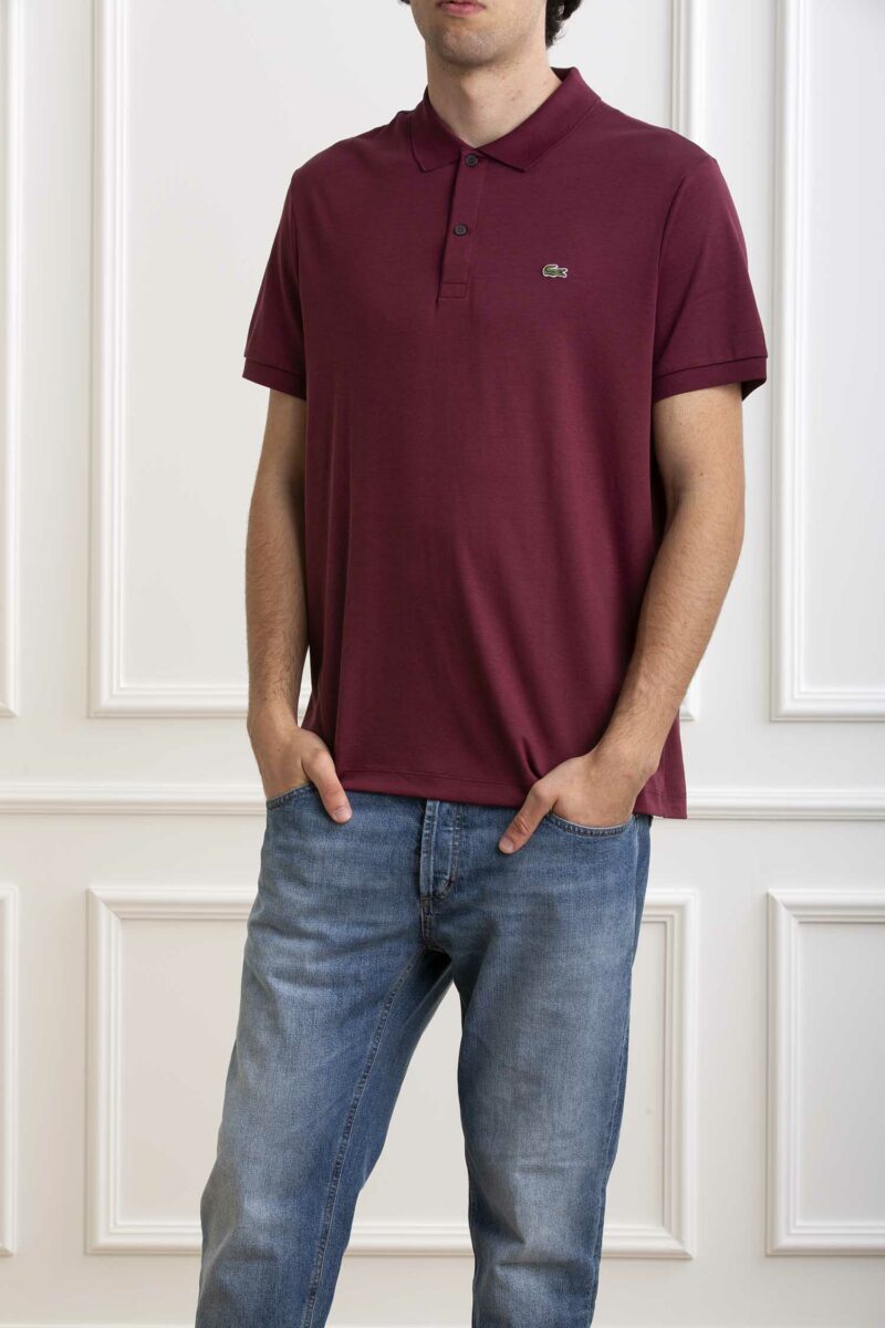 LACOSTE-POLO JERSY MM-LCDH2050P4 BORDO 5