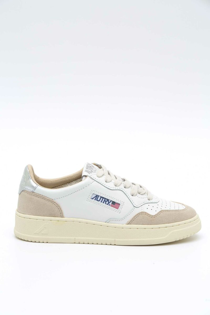 AUTRY-SCARPA L/SUEDE WHT/SILVER MEDALIST-AUAULWLS74 WHITE 41