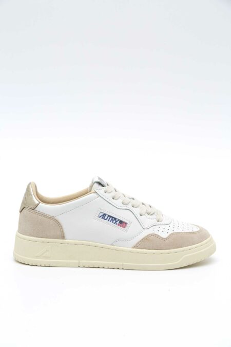 AUTRY-SCARPA L/SUEDE WHT/GOLD MEDALIST-AUAULWLS75 ORO 40