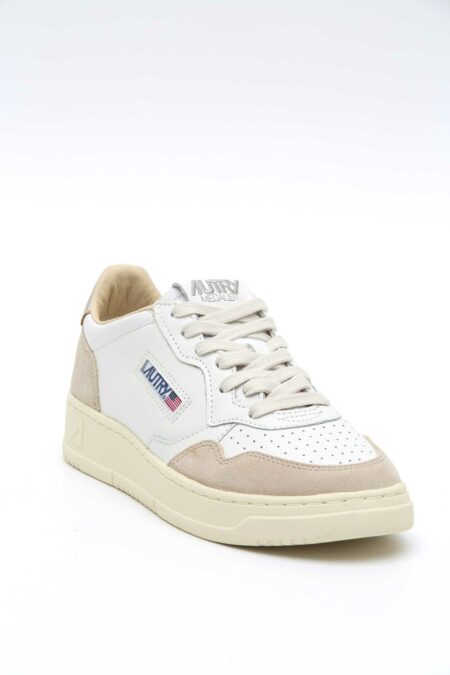 AUTRY-SCARPA L/SUEDE WHT/GOLD MEDALIST-AUAULWLS75 ORO 40