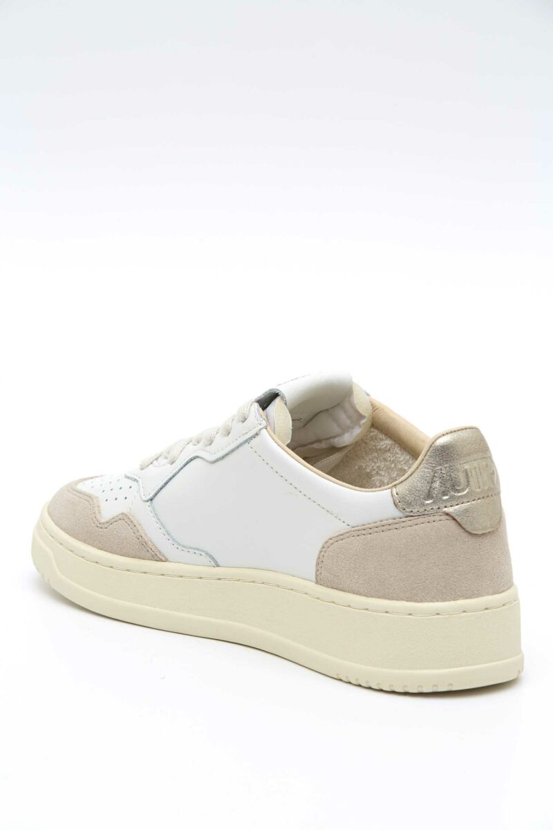 AUTRY-SCARPA L/SUEDE WHT/GOLD MEDALIST-AUAULWLS75 ORO 40