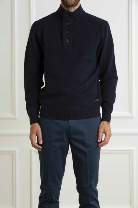 BARBOUR-MAGLIA PATCH HALF ZIP-BBMKN0585MKN NAVY XXL