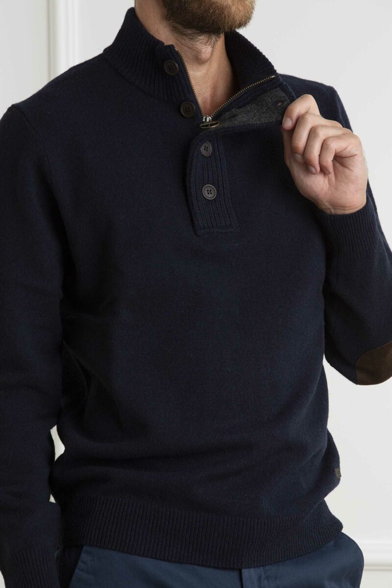 BARBOUR-MAGLIA PATCH HALF ZIP-BBMKN0585MKN NAVY XXL