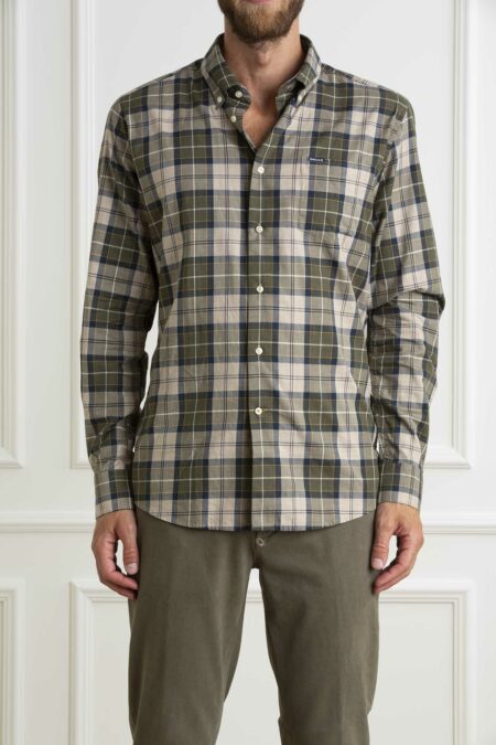 BARBOUR-CAMICIAWETHERAM TAILORED SHIRT-BBMSH4982MSH FOREST XXL