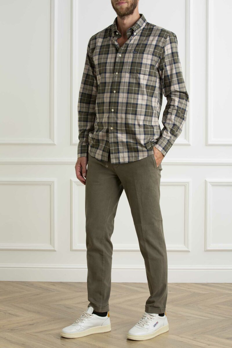 BARBOUR-CAMICIAWETHERAM TAILORED SHIRT-BBMSH4982MSH FOREST XXL