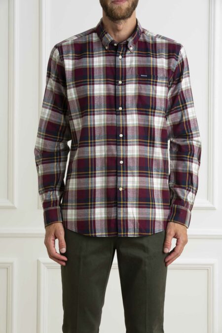 BARBOUR-CAMICIA CROSSFELL TAILORED-BBMSH4995MSHA4 MERLOT XXL