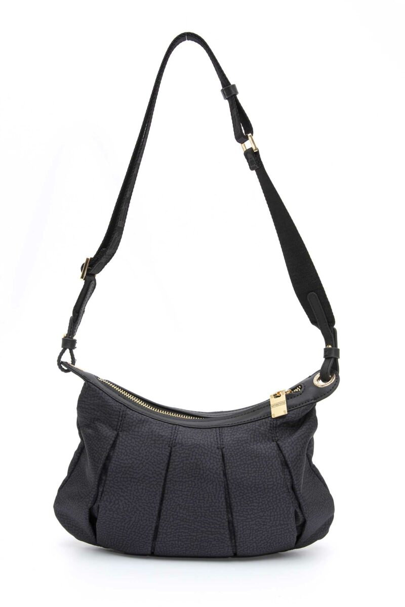 BORBONESE-BORSA HOBO S. C/T-BO933076AH1 DARKBLACK TU