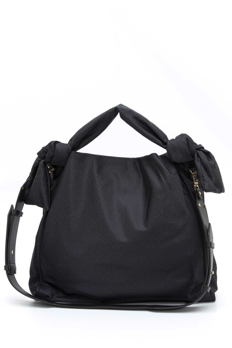 BORBONESE-BORSA HOBO L. C/T-BO933490I15 DARKBLACK TU