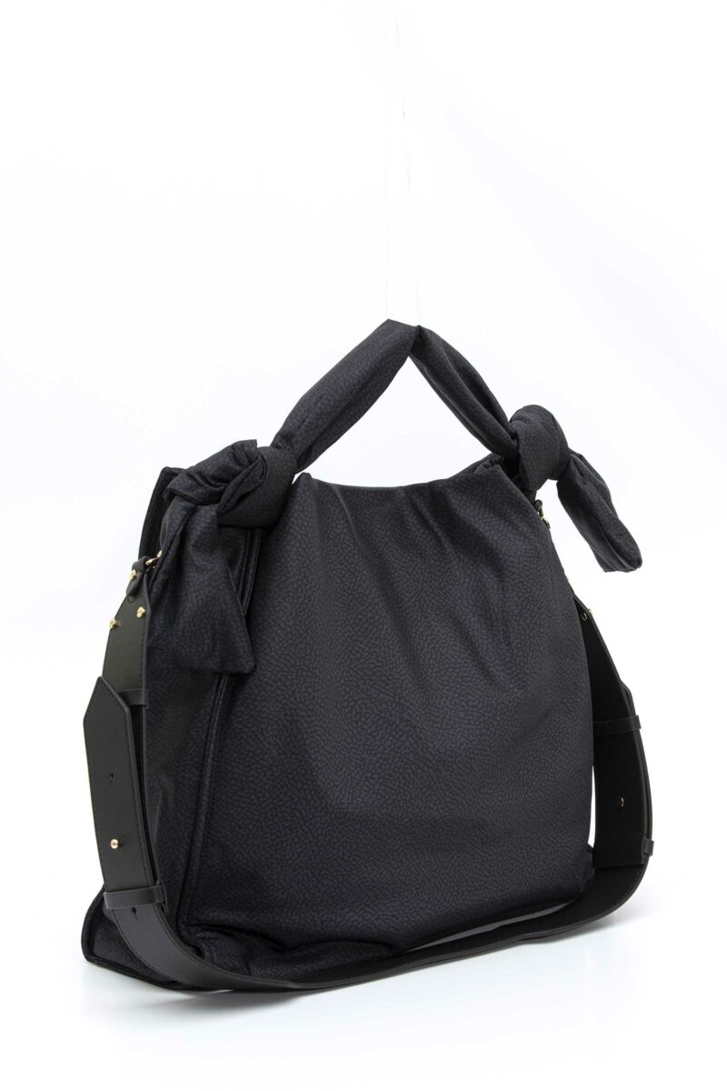 BORBONESE-BORSA HOBO L. C/T-BO933490I15 DARKBLACK TU