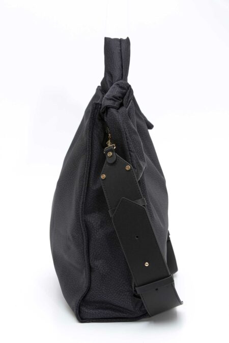 BORBONESE-BORSA HOBO L. C/T-BO933490I15 DARKBLACK TU