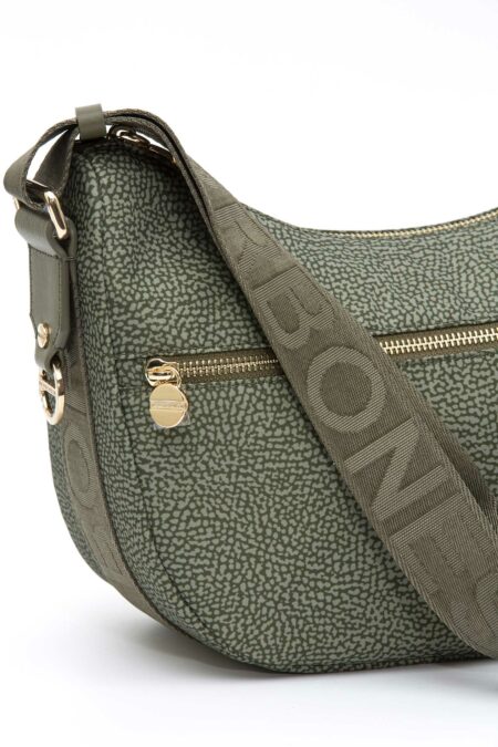 BORBONESE-LUNA BAG SMALL-BO934107I15A4 MILITARE TU