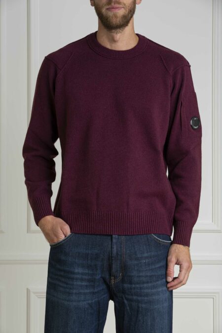 CP COMPANY-MAGLIA GIROCOLLO LAMBSWOOL GRS-CPCMKN047A110149A PURPLE XL