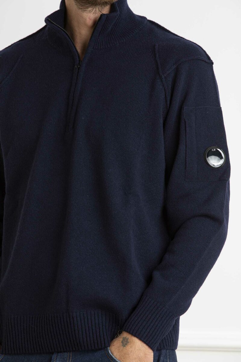 CP COMPANY-MAGLIA LAMBSWOOL GRS MEZZA ZIP-CPCMKN144A110149A ECLIPSE XXL