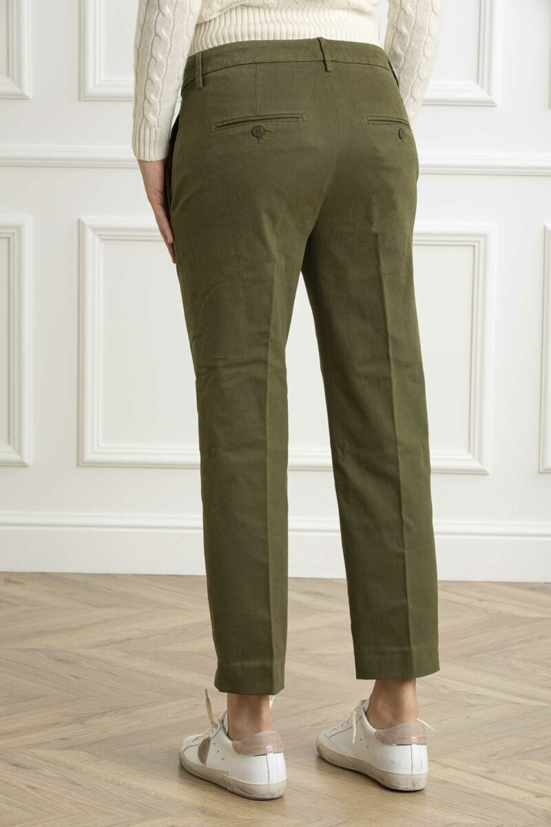 DONDUP-PANTALONE NIMA ZIP PTD-DDDP576ZGSE043 VERDE 29