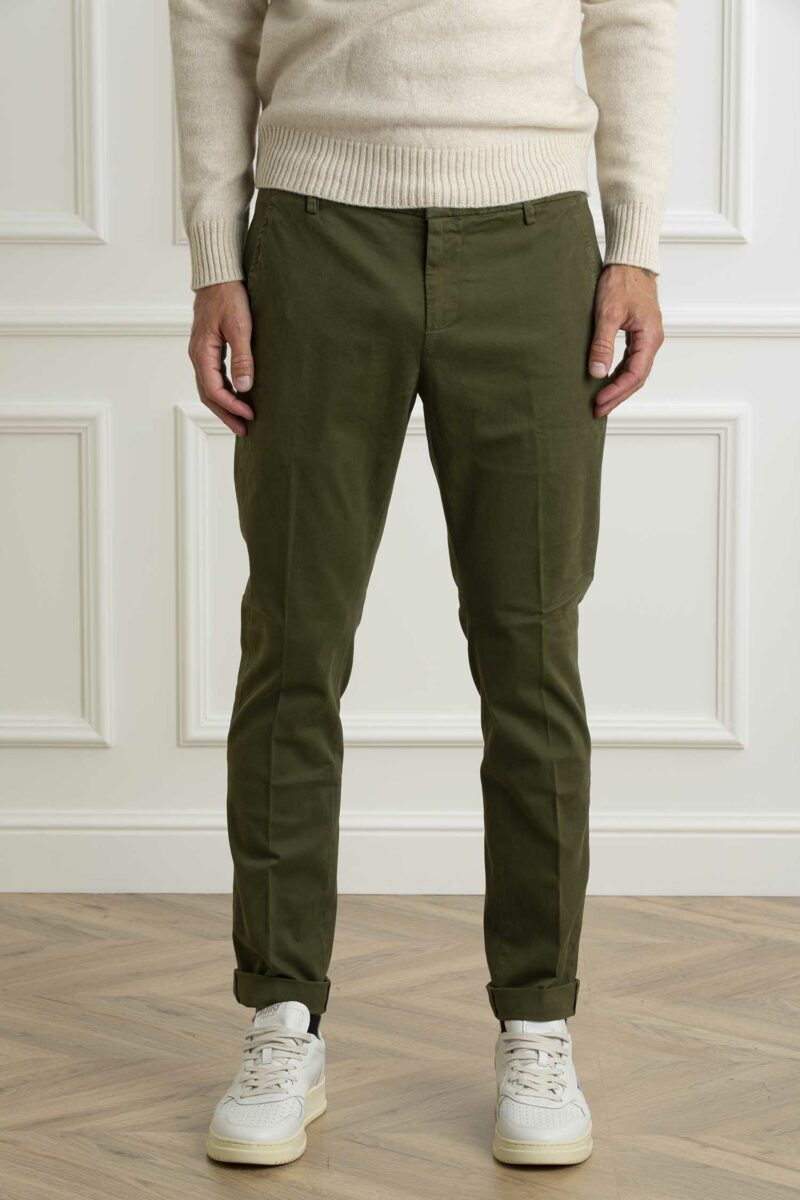 DONDUP-PANTALONE COLOR GAUBERT-DDUP235GSE043PTDA24 VERDE 38