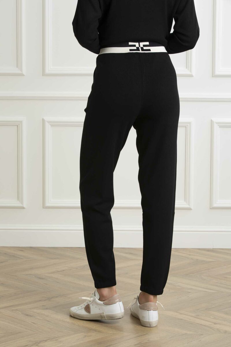 ELISABETTA FRANCHI-PANTALONE TRICOT-EFKP62S46E2 NERO 42