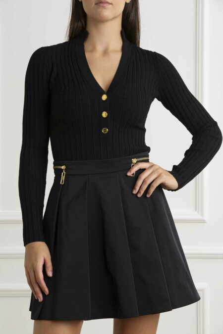 ELISABETTA FRANCHI-MAGLIA TRICOT-EFMK62S46E2 NERO 42