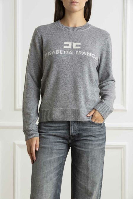 ELISABETTA FRANCHI-MAGLIA TRICOT-EFMK64S46E2 GRIGIO 44