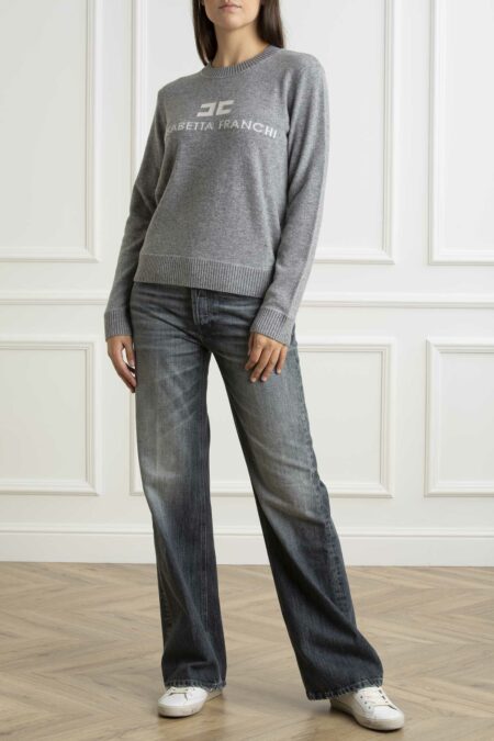 ELISABETTA FRANCHI-MAGLIA TRICOT-EFMK64S46E2 GRIGIO 44