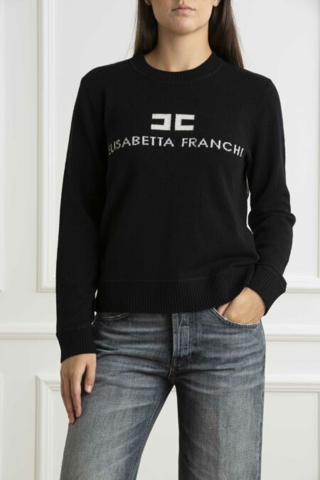 ELISABETTA FRANCHI-MAGLIA TRICOT-EFMK64S46E2 NERO 44