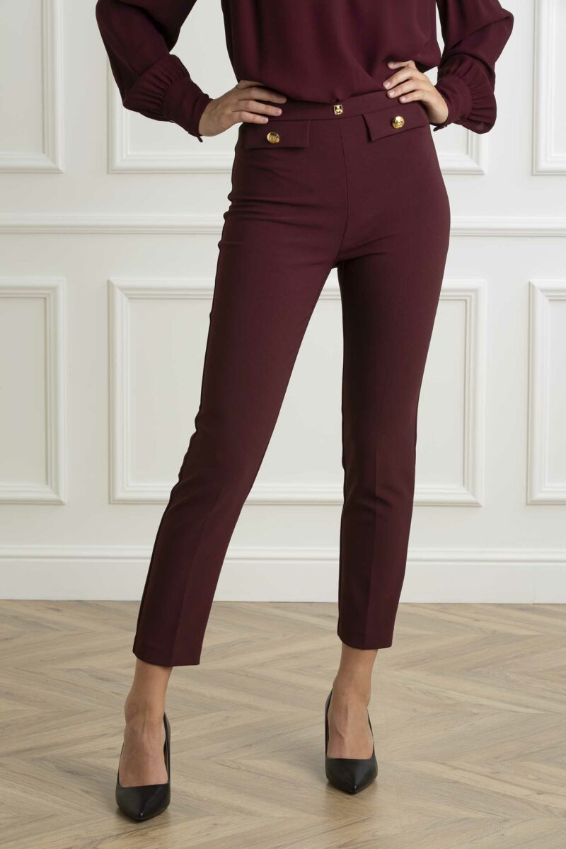 ELISABETTA FRANCHI-PANTALONE-EFPA02446E2 ROUGE 44