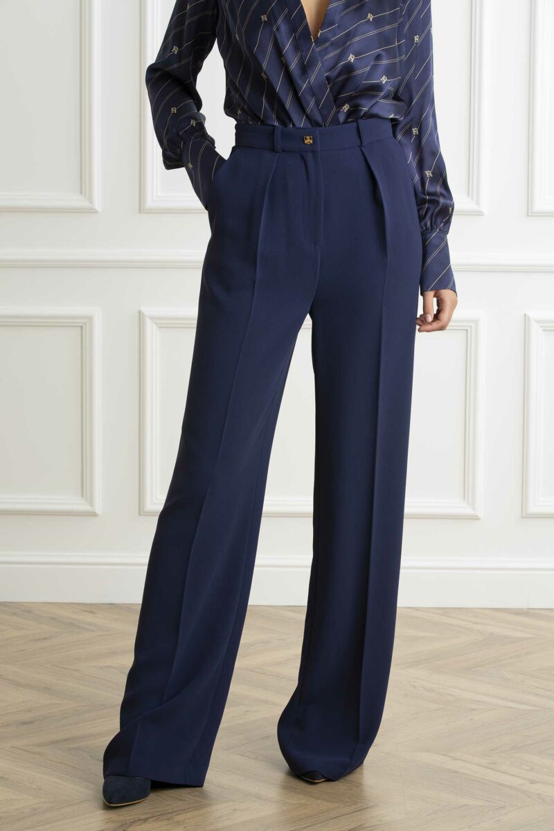 ELISABETTA FRANCHI-PANTALONE-EFPA026446E2 NAVY 44