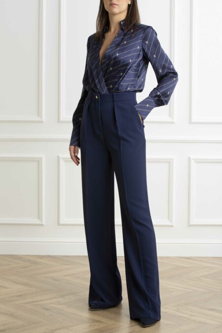 ELISABETTA FRANCHI-PANTALONE-EFPA026446E2 NAVY 44