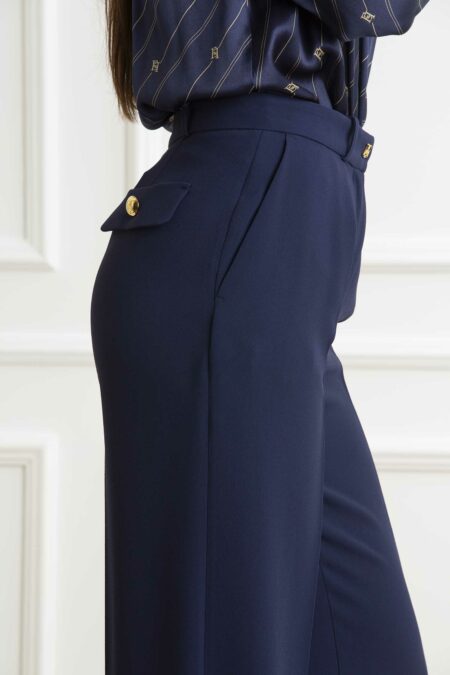 ELISABETTA FRANCHI-PANTALONE-EFPA026446E2 NAVY 44