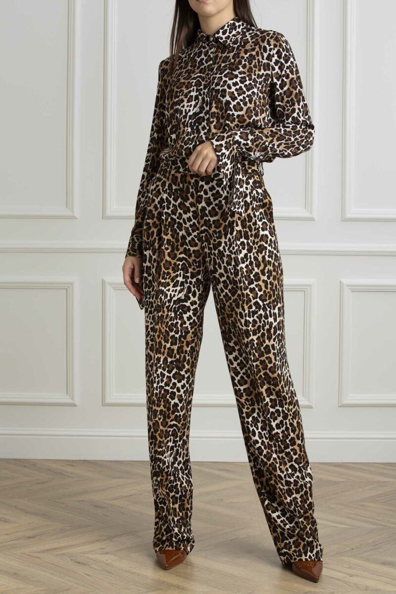 ELISABETTA FRANCHI-PANTALONE DONNA-EFPA05547E2 ANIMALIER 44