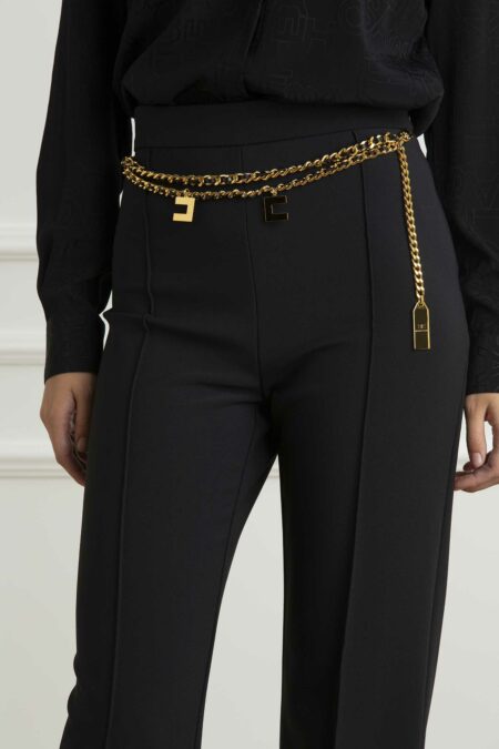 ELISABETTA FRANCHI-PANTALONE-EFPAT3546E2 NERO 44