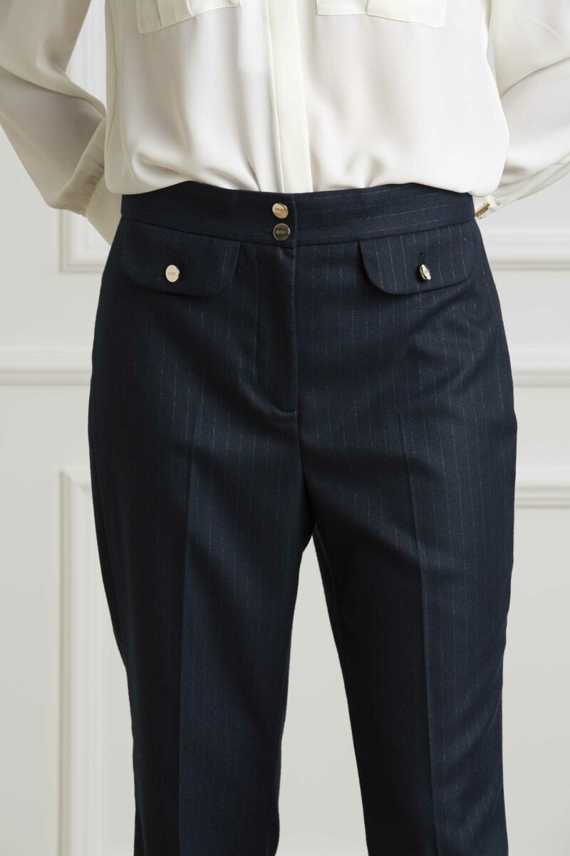 LIU JO-PANTALONE TROMBETTA-LJCF4319T2587 BLU 44