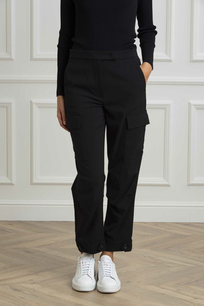 LIU JO-PANTALONE CARGO-LJCF4449T2624 NERO 44